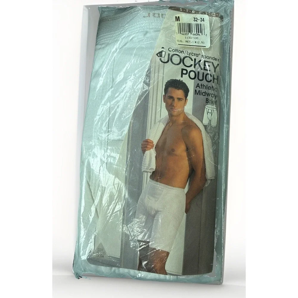 Jockey Pouch Med32-34 Midway Boxer Brief Fly Front Style 1130 VTG 1993 Deadstock